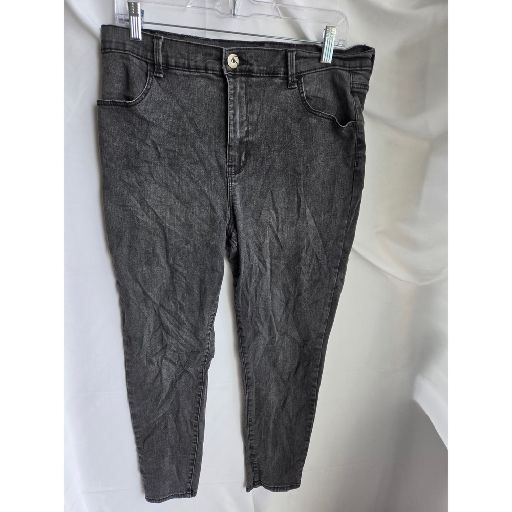 No Boundaries Jeans Womens Gray Dark Wash Skinny High Rise Tapered